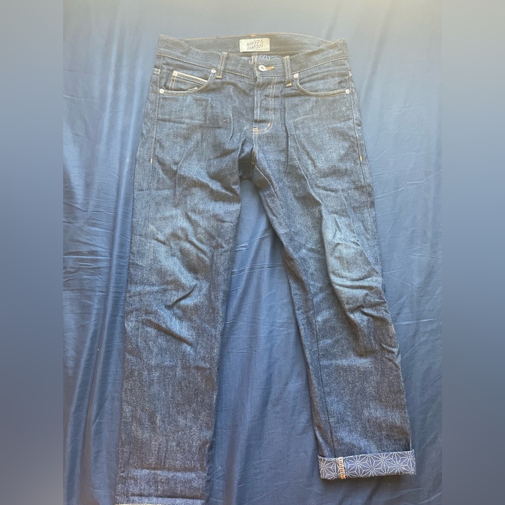 Naked & Famous Super Guy - Asanoha Kimono Print Selvedge - 31